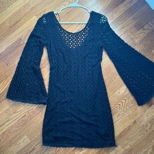 Crochet Black Free People Dress